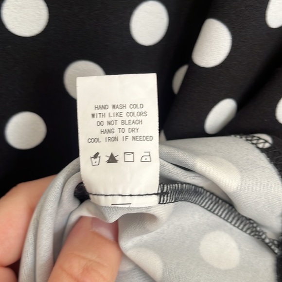 Code Mode Black + White Polka Dot Blouse - Picture 5 of 5